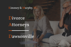 A couple filing for divorce with the help of Dawsonville divorce attorneys at Kimmey & Murphy, P.C.